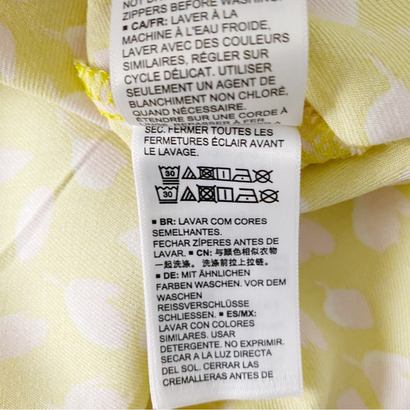 NWOT Pink Petal Print Yellow Midi Sundress with Pockets - Picture 8 of 15